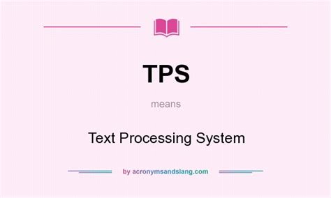 tps meaning text